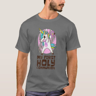 Camiseta Mi primera comunión sagrada, Dabbing Unicorn
