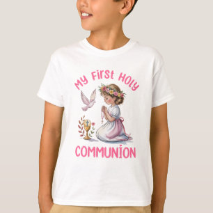 Camiseta Mi Primera Comunión Sagrada Por Los Católicos Cris