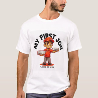 Camiseta Mi primera entrega de pizza de mi trabajo