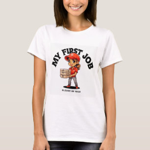 Camiseta Mi primera entrega de pizza de mi trabajo