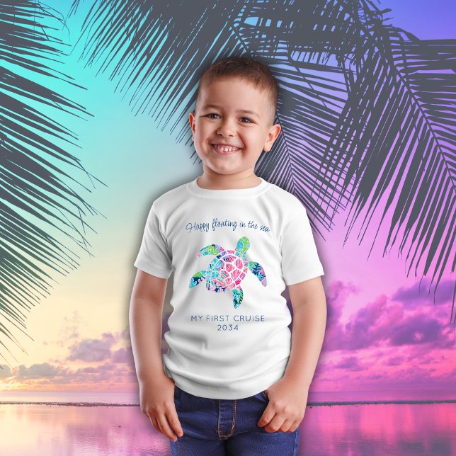 Camiseta Mi primera familia de cruceros vacacionó tortuga m (Subido por el creador)