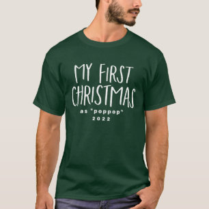 Camiseta Mi primera Navidad como abuelo se divierte y perso