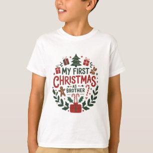 Camiseta Mi primera Navidad como hermano Ropa de Navidad fa