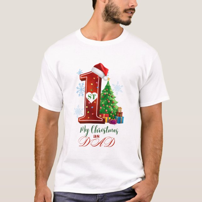 Camiseta Mi primera Navidad como papá es memoria de la prim (Anverso)