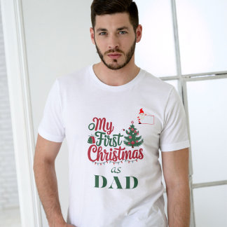 Camiseta Mi primera Navidad, papá, familia de nombres perso