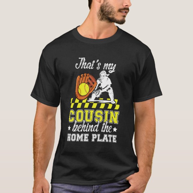 Camiseta Mi Primo Catcher de Softball Primo de A Softball C (Anverso)