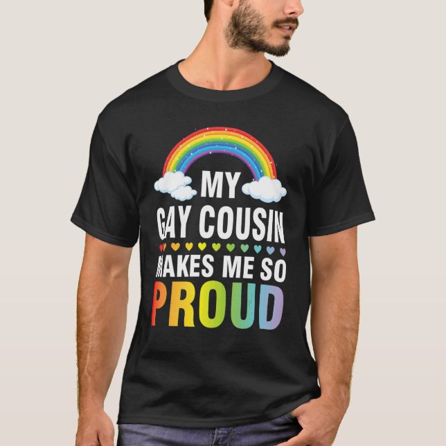 Camiseta Mi Primo Gay Me Hace Tan Orgulloso Hermano Del Mes (Anverso)
