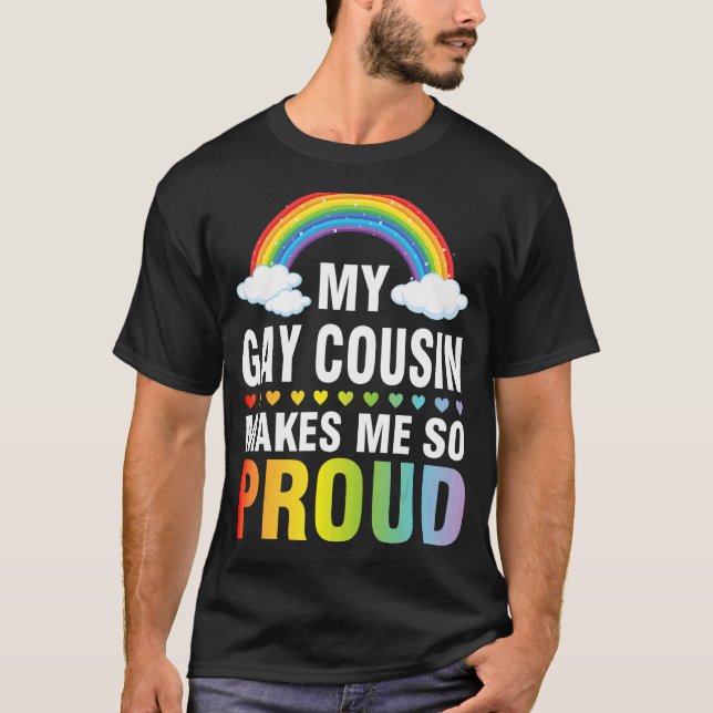 Camiseta Mi Primo Gay Me Hace Tan Orgulloso Hermano Del Mes (Anverso)