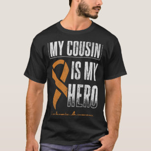 Camiseta Mi primo mi héroe leucemia cáncer leucemia awarene