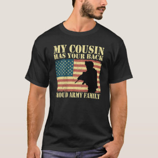 Camiseta Mi primo tiene su familia militar orgullosa de esp