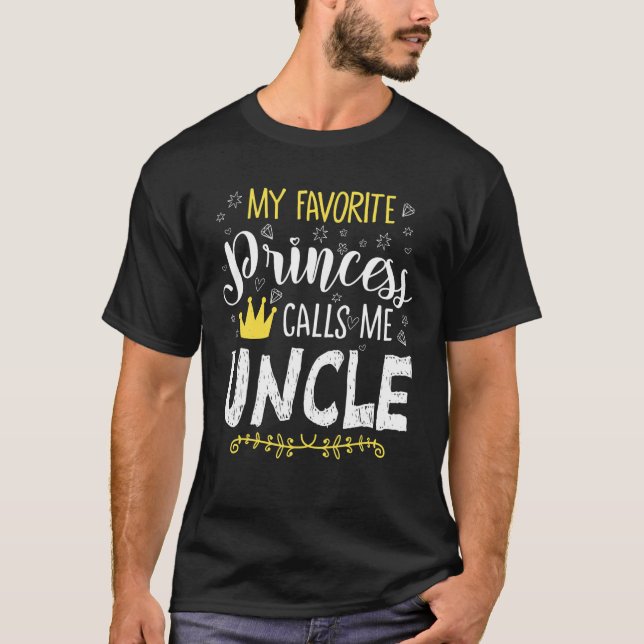Camiseta Mi princesa favorita llámame tío lindo cumpleaños  (Anverso)