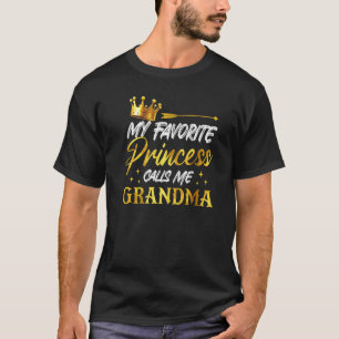 Camiseta Mi princesa favorita me llama abuelita divertida