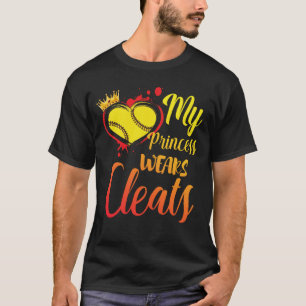 Camiseta Mi princesa lleva limpia el béisbol de la madre de