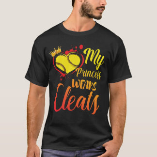 Camiseta Mi princesa lleva limpia el béisbol de la madre de