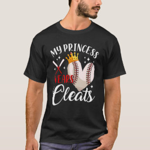Camiseta Mi princesa viste tintes a madres hijas de béisbol