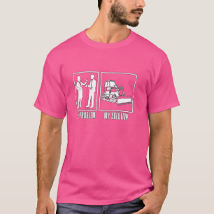 Camiseta Mi problema con la máquina pesada de mi pictograma