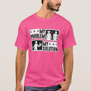 Camiseta Mi Problema Mi Pictograma Papá Mamá Pastel De Frui