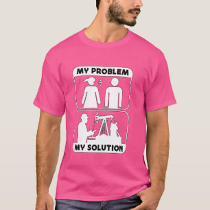 Camiseta Mi problema mi solución Pictograma papá aceite de