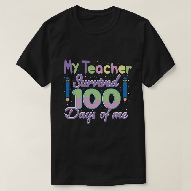Camiseta mi profesor 100 días de mí (Diseño del anverso)