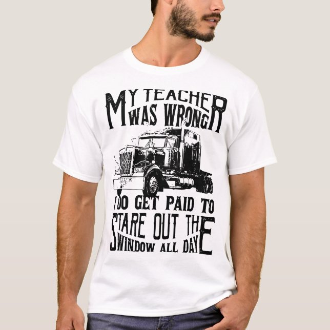 Camiseta mi profesor era mal que consigo pagado mirar (Anverso)