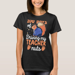 Camiseta Mi Profesor Nuts Funny Squirrel School 100 Días De