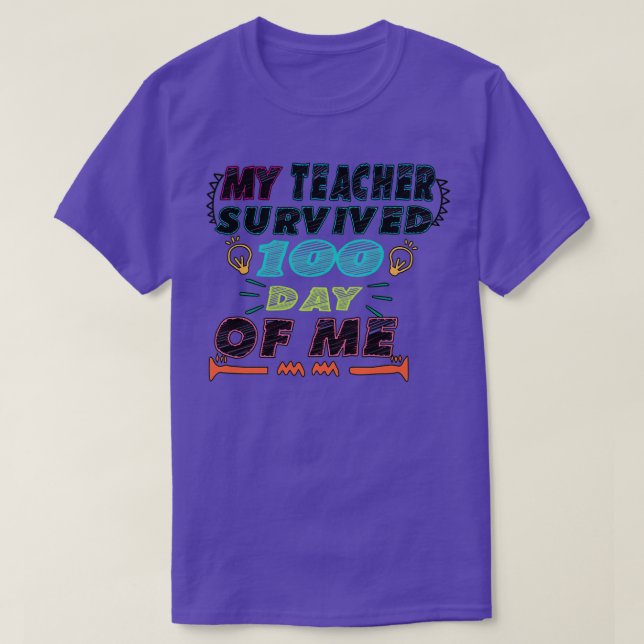 CAMISETA MI PROFESOR SOBREVIVIÓ 100 DÍAS DE MI CLÁSICA (Diseño del anverso)