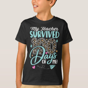 Camiseta Mi Profesor Sobrevivió A 100 Días De Diversión Esc