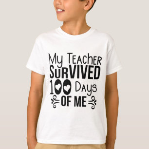 Camiseta Mi Profesor Sobrevivió A 100 Días De Mí