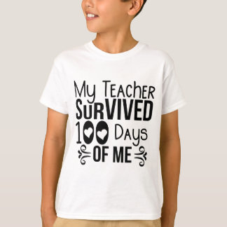 Camiseta Mi Profesor Sobrevivió A 100 Días De Mí