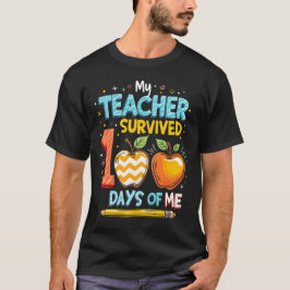 Camiseta Mi profesor sobrevivió a 100 días de mí
