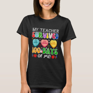 Camiseta Mi Profesor Sobrevivió A 100 Días De Mí 100 Días D