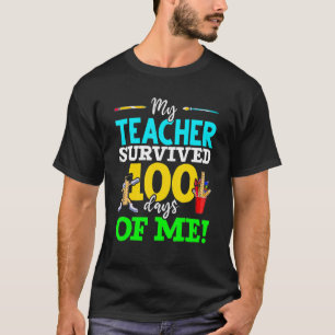 Camiseta Mi Profesor Sobrevivió A 100 Días De Mí Dab 100 Dí