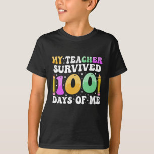 Camiseta Mi profesor sobrevivió a 100 días de mí: Diciendo 
