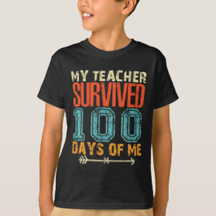 Camiseta Mi Profesor Sobrevivió A 100 Días De Mí Diversión 