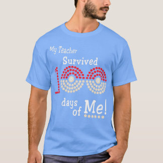 Camiseta Mi profesor sobrevivió a 100 días de mi escuela 10