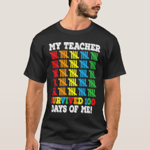 Camiseta Mi Profesor Sobrevivió A 100 Días De Mi Escuela De