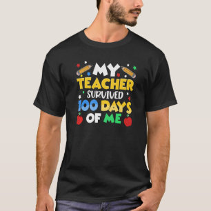 Camiseta Mi profesor sobrevivió a 100 días de mi gracia par