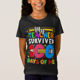 Camiseta Mi profesor sobrevivió a 100 días de mi gracioso 1