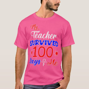 Camiseta Mi profesor sobrevivió a 100 días de mi vida