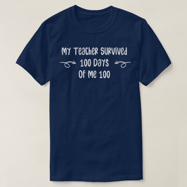 Camiseta Mi Profesor Sobrevivió A Días De Mí (Diseño del anverso)