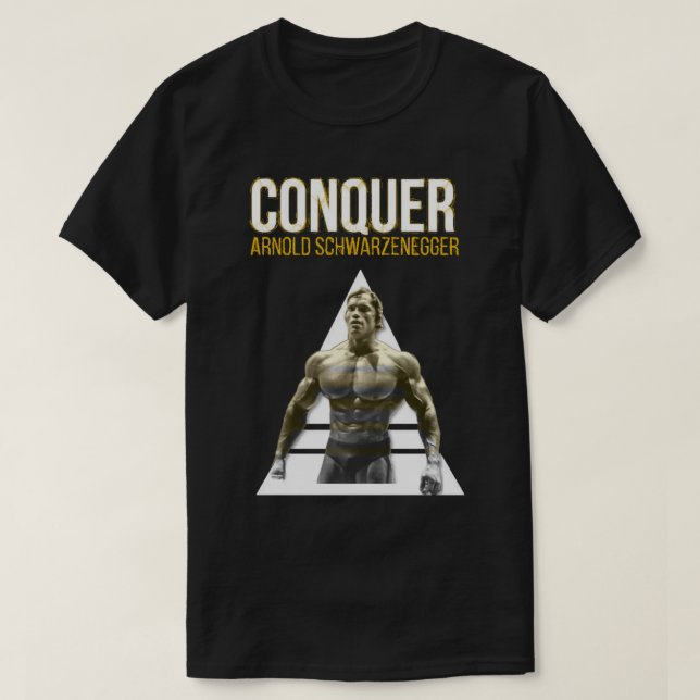Camiseta Mi pueblo favorito Arnold Schwarzenegger Conquer (Diseño del anverso)