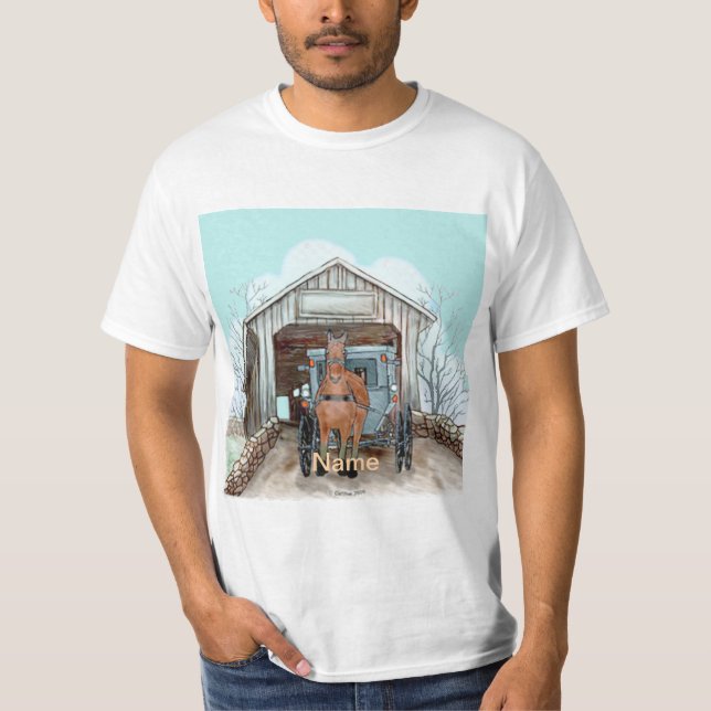 Camiseta Mi puente cubierto de Amish (Anverso)