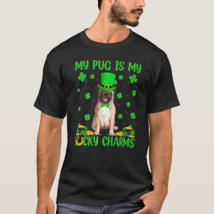Camiseta Mi Pug Es Mi Afortunado Charms Pug Dog St Patrick