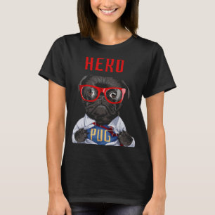 Camiseta Mi pug es mi super héroe gracioso chiste dueño de 
