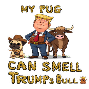 Camiseta Mi pug puede oler el toro de Trump