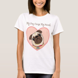 Camiseta Mi Pug Tiene Mis Tejidos Corazón