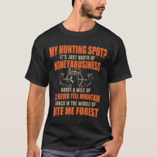 Camiseta Mi punto de caza Bite Me Forest Retro Novedad
