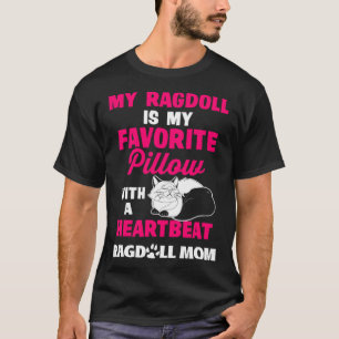 Camiseta Mi Ragdoll es mi almohada favorita con ritmo cardí