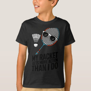 Camiseta Mi raqueta tiene más acción que yo divertida camis