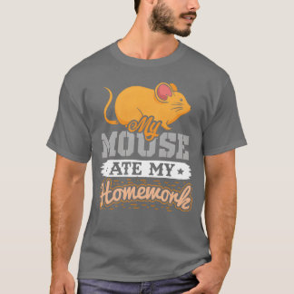 Camiseta Mi ratón se comió mi tarea divertida chica de los